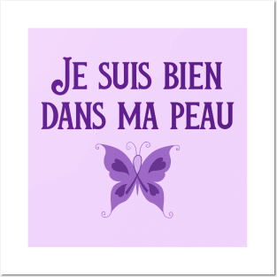 Inspirational Recovery Gift French Purple Ribbon Eating Disorder Gift Posters and Art